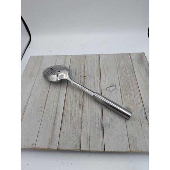 Stainless Steel Slotted Spoon 11 1/2" Unbranded Holes - Picture 4 of 6